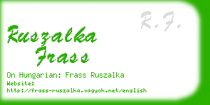 ruszalka frass business card